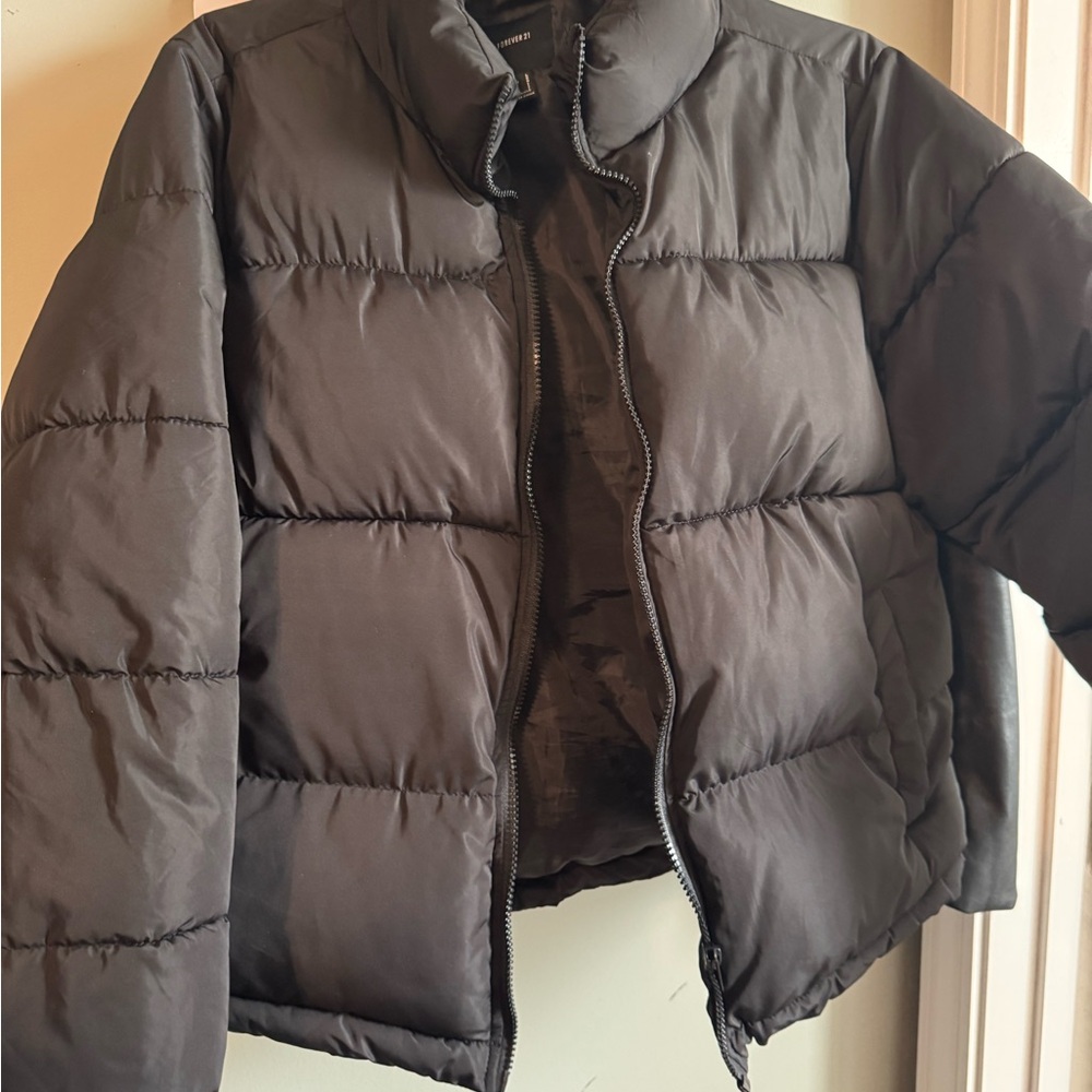Forever 21 Charcoal Puffer Jacket